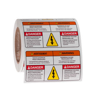 Industrial label sample - Escalent Labels